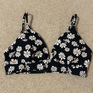Flowered bikini top